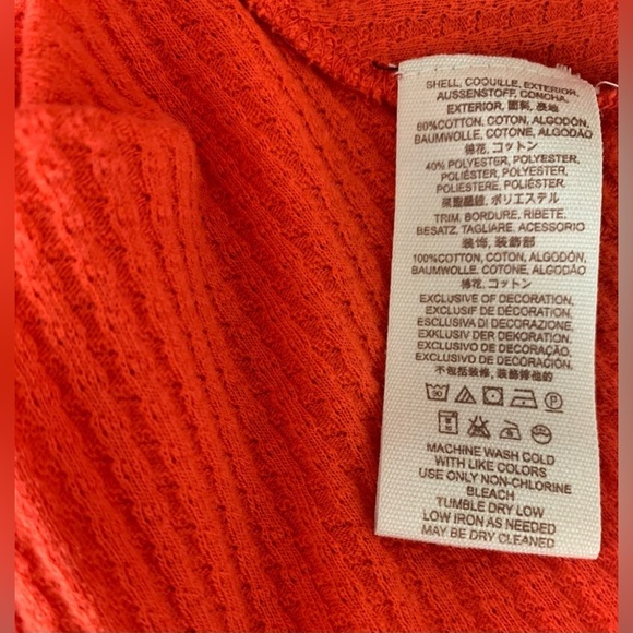 Excellent Condition, Free People "Parisian Nights" Long Sleeve Waffle Top, Sz XS - Picture 9 of 9